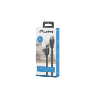 Przedłużacz USB-A M/F 2.0 1m czarny BOX LANBERG | CA-USBE-15CU-0010-BK Impakt