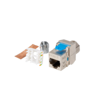 Moduł keystone gniazdo beznarzędziowy RJ45 kat.8.1 FTP LANBERG | KSF8-4000 Impakt