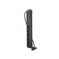 Listwa zasilająca LANBERG SP1 5m 5X 230V PL czarna | SP1-05E-0500-BK Impakt