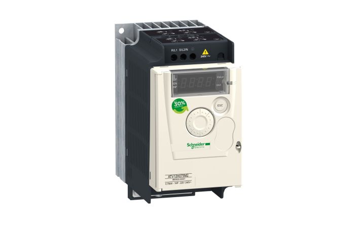 Przemiennik częstotliwości ATV12 1-fazowy 200/240VAC 50/60Hz 0.75kW 4.2A IP20, Altivar 12  | ATV12H075M2 Schneider Electric