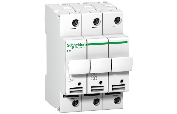 Rozłącznik bezpiecznikowy cylindryczny 3P 10x38mm STI, Acti 9 | A9N15656 Schneider Electric