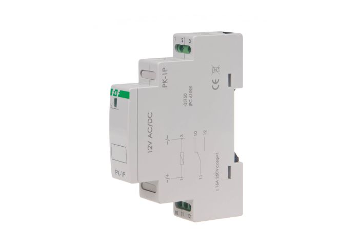 Przekaźnik elektromagnetyczny PK-1P 1 styk przełączny 16A 12V AC/DC | PK-1P-12V F&F