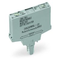 Moduł przekaźnikowy 10mm, 24V DC, 1Z przekaźnik z 1 zestykiem zwiernym szary | 286-364 Wago