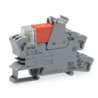 Podstawka z wtykanym przekaźnikiem i wskaźnikiem statusu, 1 zestyk przełączny (1P), 230VAC, szara | 788-508 Wago