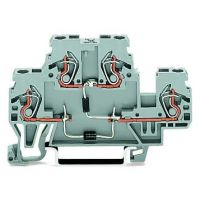 Złączka 2-piętrowa diodowa z 2 diodami 1N4007, szara | 870-541/281-492 Wago