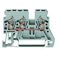 Złączka 3-przewodowa 2,5mm2 przelotowa, szara | 870-681 Wago