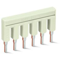 Mostek grzebieniowy 6-torowy z izolacją, 25A, jasnoszary TOPJOBS | 2002-406 Wago