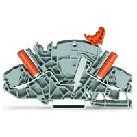 Złączka 2-przewodowa przelotowa, z izolowanym gniazdem pomiarowym, szara TOPJOBS | 2007-8821 Wago