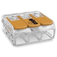 Złączka instalacyjna Compact 3-przewodowa z dźwigniami, transparentny (blister 12szt) | 221-413/996-012 Wago