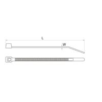 Opaska zaciskowa metalizowana MCT50R 4,6x200 niebieska HELLER (100szt.) | 111-00830 Aste