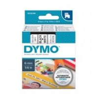 Taśma do drukarek DYMO D1 6mmx7m czarno-biały S0720780 43613 | S0720780 DYMO