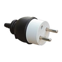 Wtyczka prosta IP44 AWA-WO, czarna | 51.75 Elektro-Plast Opatówek
