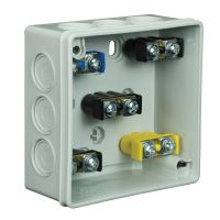 Puszka n/t 86x86x40mm IP55 12-wl klik z osł. z zaciskami VP 003-53, szara | 61.118 Elektro-Plast Opatówek
