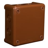 Puszka n/t 98x98x42mm IP55 8-wl z osł. VP 042-02, brązowa | 61.144 Elektro-Plast Opatówek