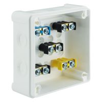Puszka n/t 98x98x42mm IP55 8-wl z osł. z zaciskami VP 042-51, biała | 61.146 Elektro-Plast Opatówek