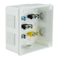 Puszka n/t 118x118x68 IP55 6-wl dł.gum. z zaciskami VP 053-51, biała | 61.167 Elektro-Plast Opatówek