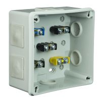 Puszka n/t 118x118x68 IP55 6-wl dł.gum. z zaciskami VP 053-53, szara | 61.168 Elektro-Plast Opatówek