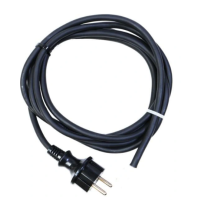 Przewód przyłączeniowy z wtyczką prostą IP44 , 3x1,5, H05VV-F, 3m, czarny PP-40H/3M/3X1,5/H05VV-F | W-98384 Plastrol
