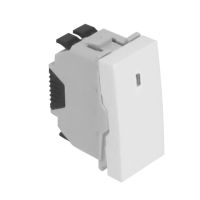 Łącznik 1-biegunowy z podświetleniem kontrolnym 45x22,5, Quadro 45 | 45016SBR Efapel