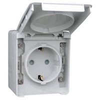 Gniazdo Schucko z zabezpieczeniem przed dziećmi IP65, szary, Waterproof IP-65 | 48132CCZ Efapel