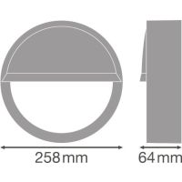 Pierścień dekoracyjny, półosłona SURFACE BULKHEAD EYELID 250 WT | 4058075375482 Ledvance