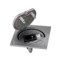 Wkład z pokrywą, z gniazdem Schuko + RJ45 kat.5e, stal nierdz. KSE15U/23/72 Simon Connect | KSE15U/23/72 Kontakt Simon