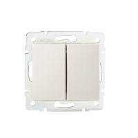 Łącznik dwugrupowy świecznikowy LOGI 02-1010-103, kremowy | 25126 Kanlux