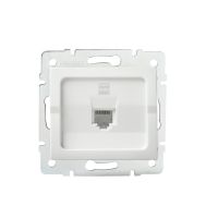 Gniazdo komputerowe pojedyncze (RJ45Cat 6 Jack) LOGI 02-1400-002, białe | 25109 Kanlux