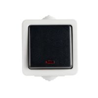 Łącznik jednobiegunowy z LED TEKNO 05-1110-143, czarny | 25353 Kanlux