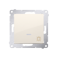Przycisk „światło” z podświetleniem LED, 10AX, szybkozłącza, kremowy DS1L.01/41 Simon 54 | DS1L.01/41 Kontakt Simon