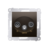 Gniazdo R-TV-DATA (moduł), brąz mat DAD.01/46 Simon 54 | DAD.01/46 Kontakt Simon