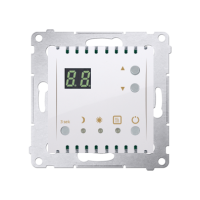 Regulator temperatury z wyświetlaczem z czujnikiem wewn. 16(2)A, biały DTRNW.01/11 Simon 54 | DTRNW.01/11 Kontakt Simon