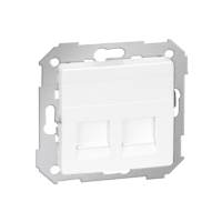 Pokrywa podwójna gniazda RJ45, płaska z żaluzjami (moduł) biały 82006-30 Simon 82 | 82006-30 Kontakt Simon