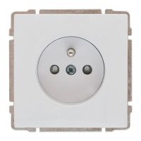 Gniazdo pojedyncze z/u , bez ramki, 2P+Z, 16A, 250V~, białe, Kos 66 | 660434 Kos