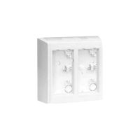 Obudowa n/t 2-modułowa z pokrywami bocznymi, 4x K45, czysta biel Simon Connect | SBC200/9 Kontakt Simon
