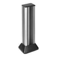 Minikolumna 1-stronna, wys. 316mm, 2-modułowa, 4xK45, aluminium ALC312/8/14 Simon Connect | ALC312/8/14 Kontakt Simon