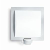 Lampa elewacyjna z czujnikiem ruchu i zmierzchu Steinel L 20 S PIR max.60W E27 IP44 IK03 230V srebrn | ST566814 Lange Łukaszuk