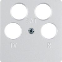 Element centralny do gniazda antenowego 4-wyjściowego RTV/2xSAT, aluminium, LOGUS 90 | 90696TAL Efapel