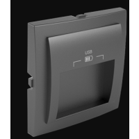Element centralny do gniazda podwójnego USB 20st., grafit, LOGUS 90 | 90673TIS Efapel
