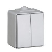 Łącznik schodowy podwójny, biały, Waterproof48 IP65 | 48101CBR Efapel