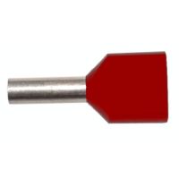 Końcówka rurkowa izolowana 2x1/8 PAEH 100D/8 czerwona (opak 100szt) 051892 | 05101556 PROTEC.class