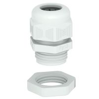 Dławik kablowy z przeciwnakrętką PG11, PA, jasnoszary, 7035 V-TEC PG11+ LGR | 2024659 Obo Bettermann