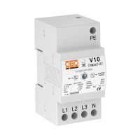 Ogranicznik przepięć 4p, Typ 2+3 (kl. C+D) V10 COMPACT-AS | 5093391 Obo Bettermann