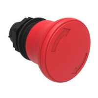 Przycisk sterowniczy grzybkowy, bez adaptera, odblokowanie przez obrót, Fi-40mm,czerwony | LPCB6344 Lovato Electric