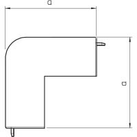 Kształtka naroża zewnętrznego 60x130mm, PVC, czysta biel, 9010 WDK HA60130RW | 6192343 Obo Bettermann