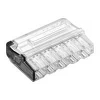 Szybkozłączka samozaciskowa bezgwintowa mini 2,5mm2, 5 styków PC2255-CL, transparentny | 89024000 Simet