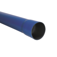 Rura osłonowa sztywna gładka z kielichiem ROS-M 50/3,5 750N niebieska (6m/220szt) SRS | 10671 TT Plast