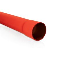 Rura osłonowa sztywna gładka cienkościenna z kielichiem ROSc-M 160/5 250N czerwona (6m/35szt)A | 10966 TT Plast