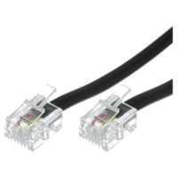Kabel telefoniczny RJ11 wtyk z obu | TEL-RJ11-BK/05 BQ CABLE