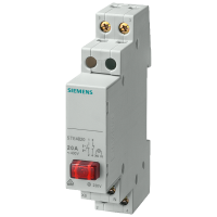 Łącznik przyciskowy, 1 NO 20A, 1 przycisk czerwony, LED 230V do długich przewodów | 5TE4822 Siemens